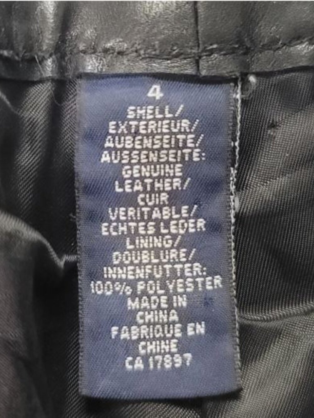 Gap Vintage Y2K 100% Leather Bootcut Pants Small 4 Black Goth Grunge Emo Artsy - Picture 6 of 8